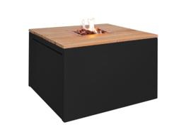 Easy Fires vuurtafel Cube Vierkant zwart