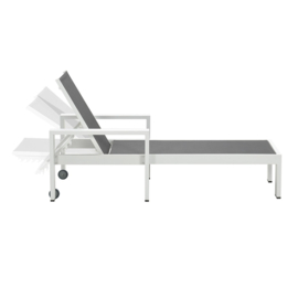 Cube ligbed mat wit / antraciet