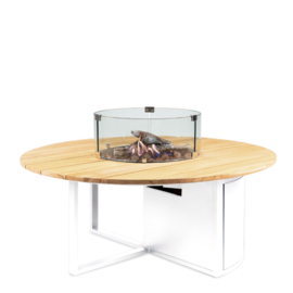 Cosiloft 120 round white / teak
