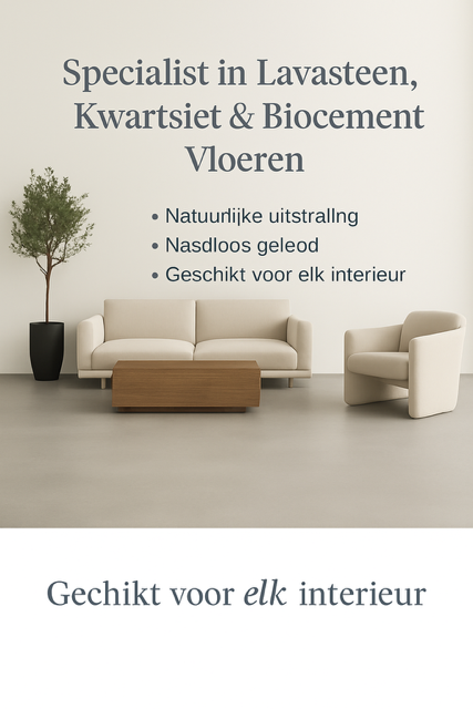 kwartsiet en lavasteen gietvloeren