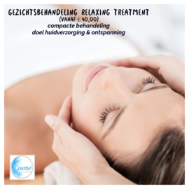 Gezichtsbehandeling Relaxing treatment (vanaf € 45,00)