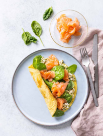 Eiwrap met zalm ( lunch)