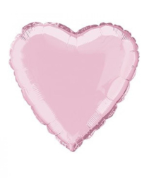 Folieballon hart  45 cm | Licht roze