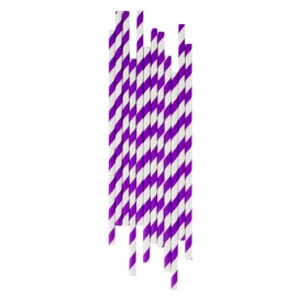 Papieren rietjes strepen violet