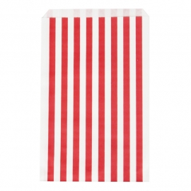 Party gift bags red striped