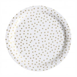 Paper plates golden stars