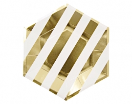 Hexagon gouden bordjes