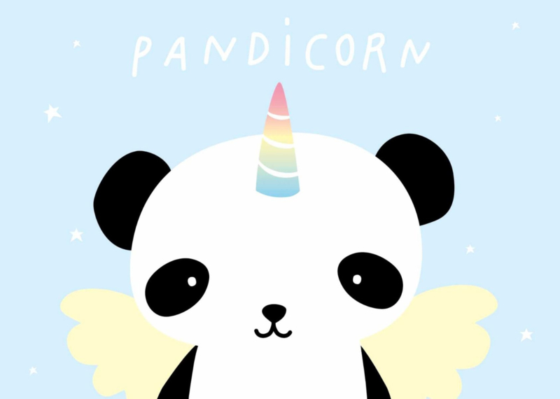 Postcard pandicorn