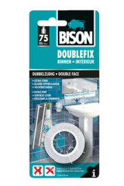 DOUBLEFIX BINNEN ROL 1,5 M X 19 MM (BLISTER) WIT