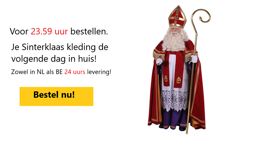 Sint en Piet | Sinterklaas kostuums - goedkope - Pruiken Baarden