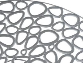 Zilverkleurige metalen schaal