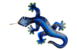 gekko metaal blauw L