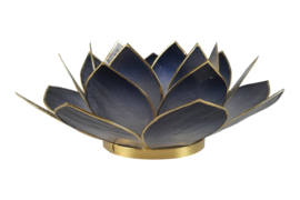 lotus waxinelicht groot zwart