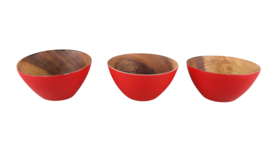 rood kommetje van acacia