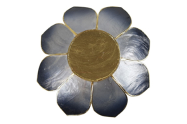 lotus waxinelicht groot zwart