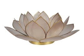 lotus waxinelicht groot beige