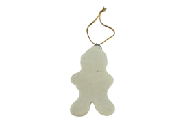 hanger  houten sneeuwman met muts