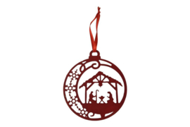ornament kerststal met maan