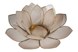 lotus waxinelicht groot beige