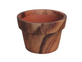 Plantenbakje hangend rond van hout