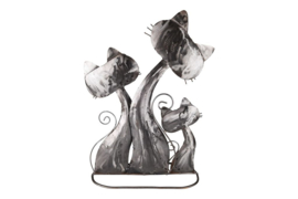 drie katten van metaal