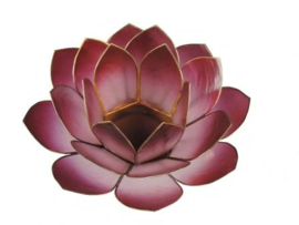 lotus waxinelicht groot in aubergine