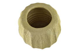 beige vaas met reliëf L