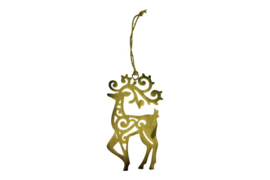 hanger metalen hert in goudkleur