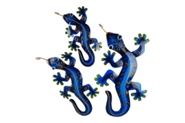 gekko metaal blauw L