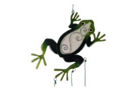 kikker in groen van resin