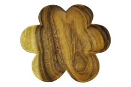 houten schaal in bloemvorm M