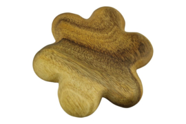 houten schaal in bloemvorm S