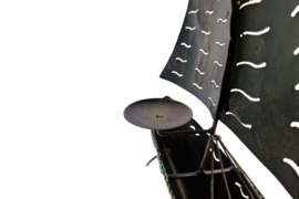 waxinelichthouder metalen boot