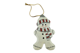 hanger  houten sneeuwman met muts