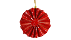 kerstbal plat origami Arabic red