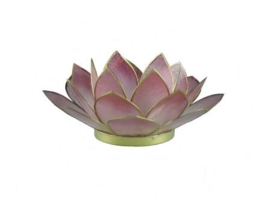 Waxinelicht lotus klein oud roze