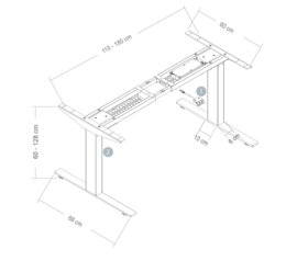 Elektrische zit-sta tafel EB serie F8