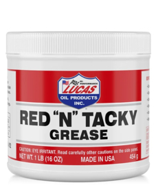 Lucas Oil Red 'n Tacky grease, tub, 454 gram