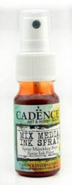Cadence dark orange ink spray mix media