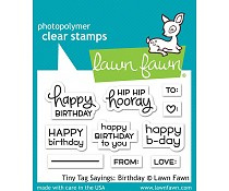 Lawn Fawn stempel set tiny tay saying Birthday