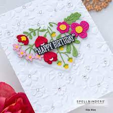 Spellbinders 3 D embossing folder  flower frenzy