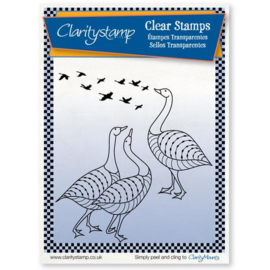 Clarity stamp  geese plus mask stempelset 45