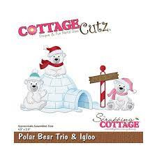 Cottage Cutz die polar bear trio & igloo