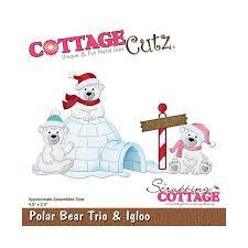 Cottage Cutz snijmal kopen? Polar Bear Trio & Igloo is een winterse topper!