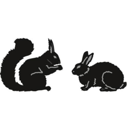 Marianne Design Die cut tiny's animals squirrel & rabbit cr1340
