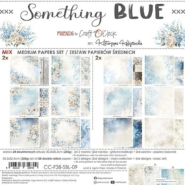 craft o clock mix paper  set something blue-alles wat je nodig hebt in één romantische set