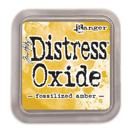 💛 Distress Oxide Fossilized Amber – Goudgeel met een warme, antieke glans