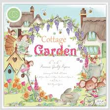 cottage garden 12x12" block