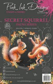 Pink ink stamp  fauna series secret squirrel