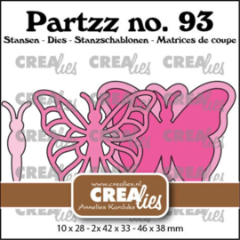 Crealies Butterfly B Large – grote vlinderstans met sierlijk detail